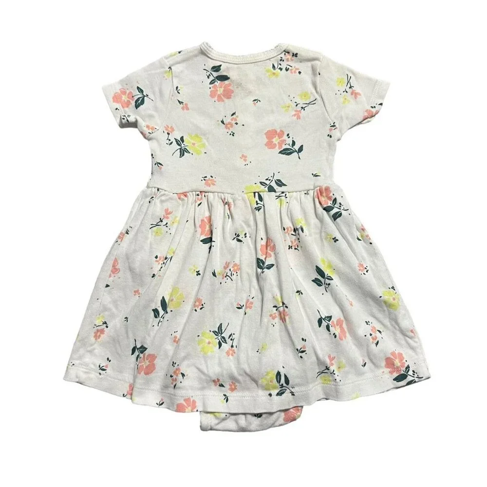 Carter's 12m White Floral Bodysuit Dress